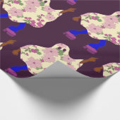 Disco Halloween Afrikaanse Bloemen Spook Cadeaupapier (Hoek)