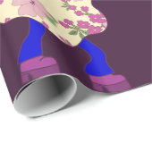 Disco Halloween Afrikaanse Bloemen Spook Cadeaupapier (Rol Hoek)