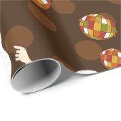 Disco Halloween Afrikaanse Ghost Brown Cadeaupapier (Rol Hoek)