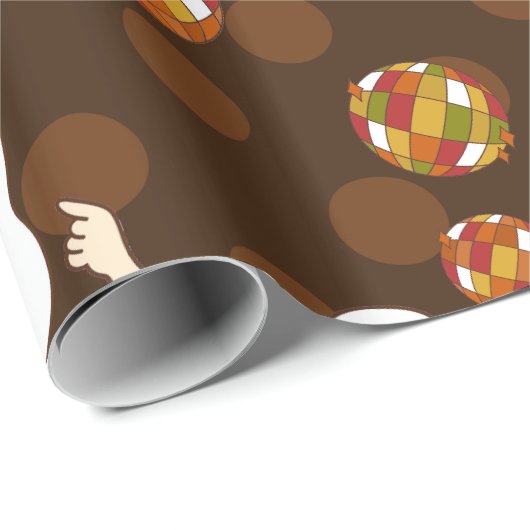 Disco Halloween Afrikaanse Ghost Brown Cadeaupapier (Rol Hoek)