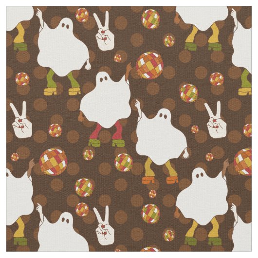 Disco Halloween Afrikaanse Ghost Brown Stof (Close Up)