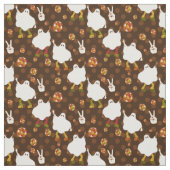 Disco Halloween Afrikaanse Ghost Brown Stof (Swatch)