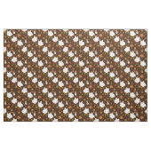 Disco Halloween Afrikaanse Ghost Brown Stof (Fat Quarter)