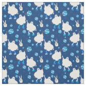 Disco Halloween Afrikaanse spook blauw Stof (Swatch)