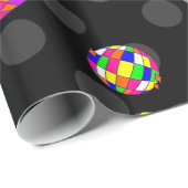 Disco Halloween Afrikaanse spook zwart Cadeaupapier (Rol Hoek)