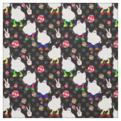 Disco Halloween Afrikaanse spook zwart Stof (Swatch)