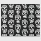 Disco Halloween Spiegel Ball Skull Cadeaupapier (Vlak)