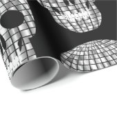 Disco Halloween Spiegel Ball Skull Cadeaupapier (Rol Hoek)