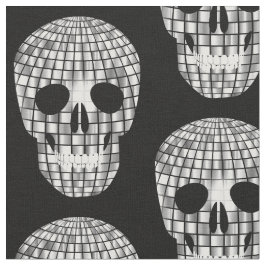 Disco Halloween Spiegel Ball Skull Stof