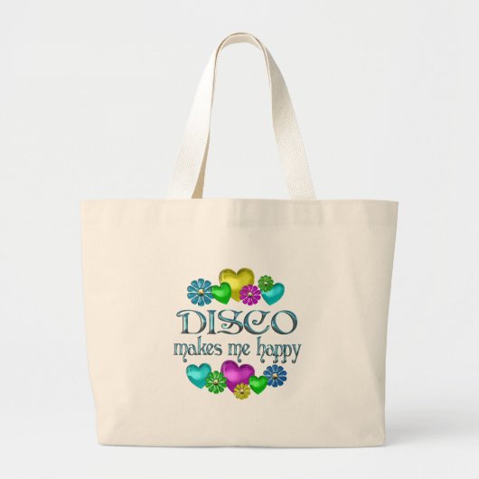 Disco Happiness Grote Tote Bag (Voorkant)