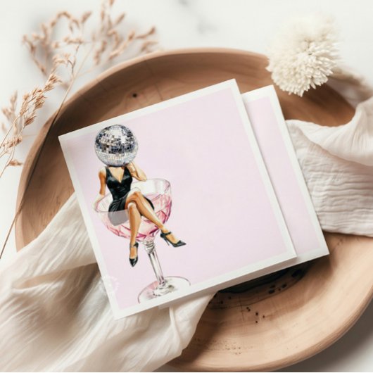 Disco Head PinUp Girl Party Servetten