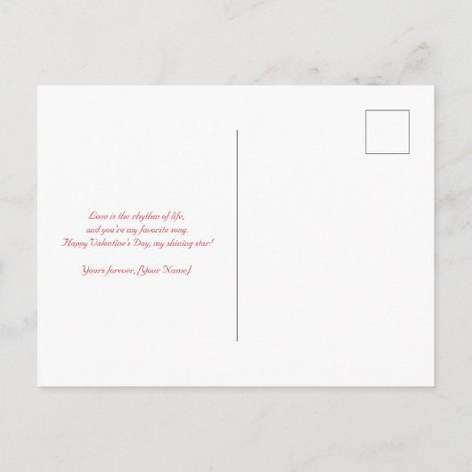 Disco Heart Valentijnsdag Kaart (Achterkant)