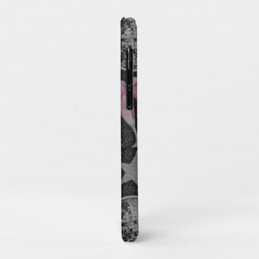 Disco Hearts Minimal Phone Case – Sleek Glam Style (Achterkant/links)