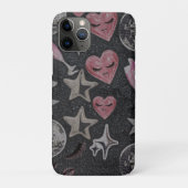 Disco Hearts Minimal Phone Case – Sleek Glam Style (Achterkant)