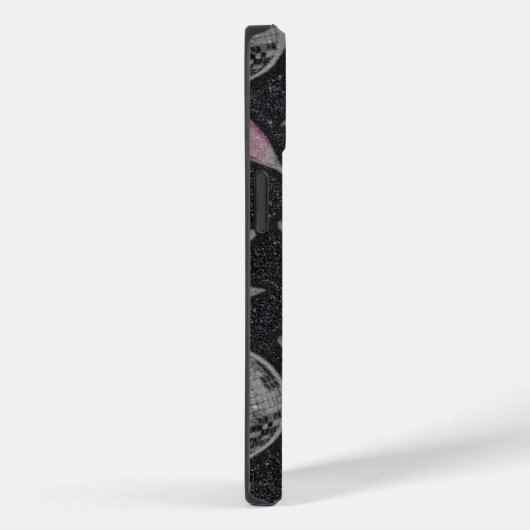 Disco Hearts Protective Phone Case – Chic Glam Sty (Achterkant / Rechts)