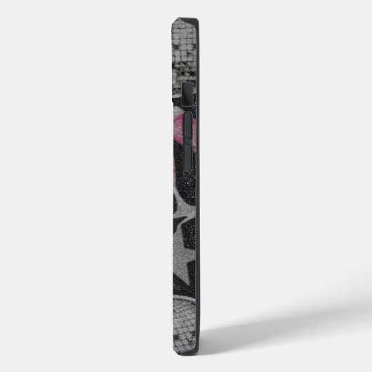 Disco Hearts Protective Phone Case – Chic Glam Sty (Achterkant / Links)