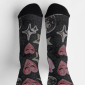 Disco Hearts Socks – Cute Glam Gift for Her Sokken (Top)