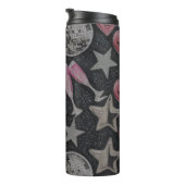 Disco Hearts Travel Tumbler – Chic Glam Drinkware Thermosbeker (Geroteerd rechts)