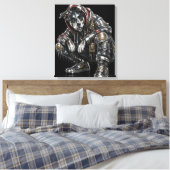 Disco-hond canvas wandkunst – moderne mozaïek pupp afdruk (Insitu (Slaapkamer))