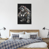 Disco-hond canvas wandkunst – moderne mozaïek pupp afdruk (Insitu (Slaapkamer))