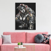 Disco-hond canvas wandkunst – moderne mozaïek pupp afdruk (Insitu (Woonkamer))