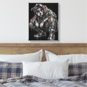 Disco-hond canvas wandkunst – moderne mozaïek pupp afdruk (Insitu (Slaapkamer))