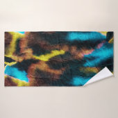 Disco Ikat Pattern. Kleurrijke achtergrond. Badhanddoek (Badhanddoek)