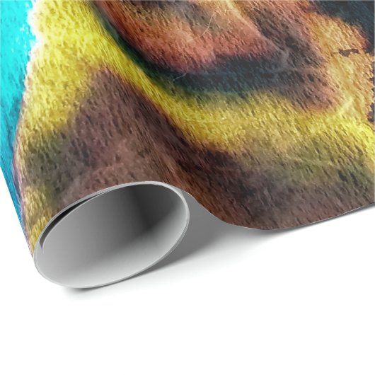 Disco Ikat Pattern. Kleurrijke achtergrond. Cadeaupapier (Rol Hoek)