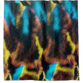 Disco Ikat Pattern. Kleurrijke achtergrond. Douchegordijn (Voorkant)