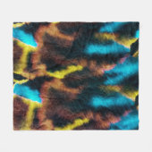 Disco Ikat Pattern. Kleurrijke achtergrond. Fleece Deken (Voorkant (Horizontaal))
