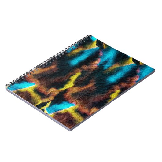 Disco Ikat Pattern. Kleurrijke achtergrond. Notitieboek (Linkerzijde)