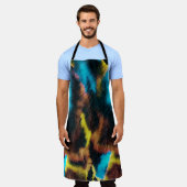 Disco Ikat Pattern. Kleurrijke achtergrond. Schort (Gedragen)