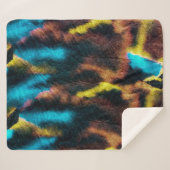 Disco Ikat Pattern. Kleurrijke achtergrond. Sherpa Deken (Voorkant (horizontaal))