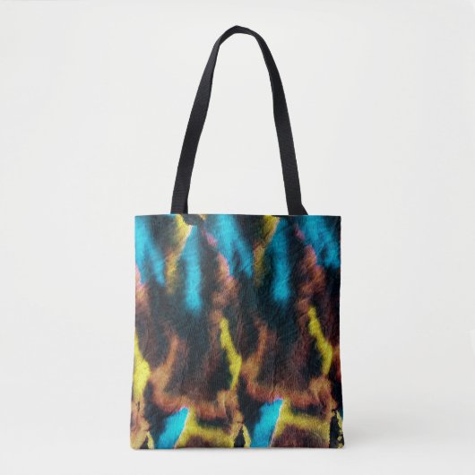 Disco Ikat Pattern. Kleurrijke achtergrond. Tote Bag (Voorkant)