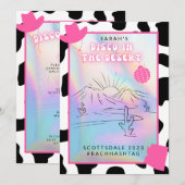 "Disco in de woestijn" Scottsdale Bach-uitnodiging Kaart (Voorkant / Achterkant)