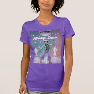 Disco in het hiernamaals Groovy skelet dans in pa T-shirt