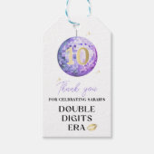 Disco in mijn dubbele cijfers tijdperk verjaardags cadeaulabel (Voorkant)