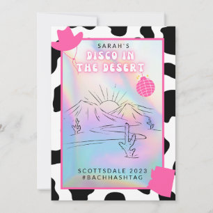 "Disco in the Desert" Schottsdale Bach-uitnodiging Kaart