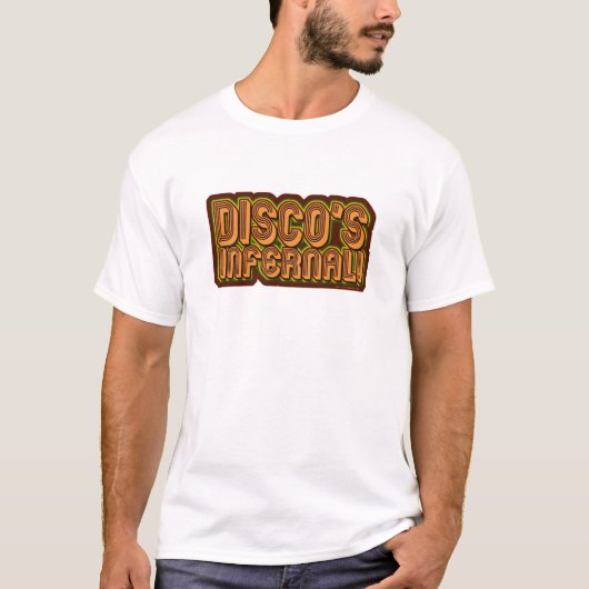 Disco Infernal Funny Boogie Parodie Slogan T-shirt (Voorkant)