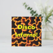 Disco Inferno Uitnodiging (Staand voorkant)