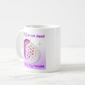 Disco is een paarse retro koffiemok (Voorkant links)