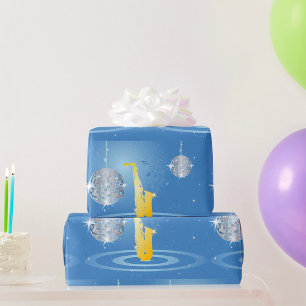 Disco Jazz Saxofoon Sparkling Spiegel Ballen Cadeaupapier