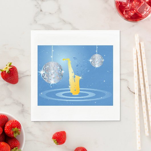 Disco Jazz Saxofoon Sparkling Spiegel Ballen Servet