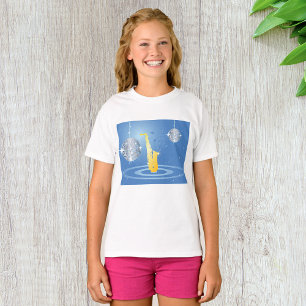 Disco Jazz Saxofoon Sparkling Spiegel Ballen T-shirt