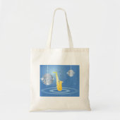 Disco Jazz Saxofoon Sparkling Spiegel Ballen Tote Bag (Voorkant)