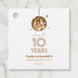 Disco juicht 10 jaar bruiloft Jubileum feest Bedankjes Labels