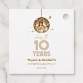 Disco juicht 10 jaar bruiloft Jubileum feest Bedankjes Labels (Achterkant)