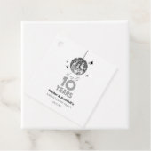 Disco juicht 10 jaar bruiloft Jubileum feest Bedankjes Labels (In situ)