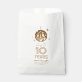 Disco juicht 10 jaar bruiloft Jubileum feest Bedankzakje (Voorkant)