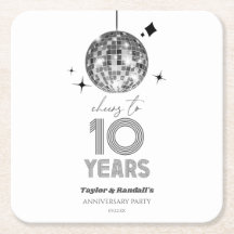 Disco juicht 10 jaar bruiloft Jubileum feest